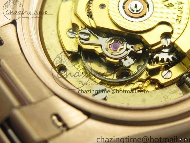 MiroTime 0412 DateJust 28mm RG BP Maker Best Edition Brown Diam Dial Fluted Bezel On RG Bracelet ETA TopPick 3441